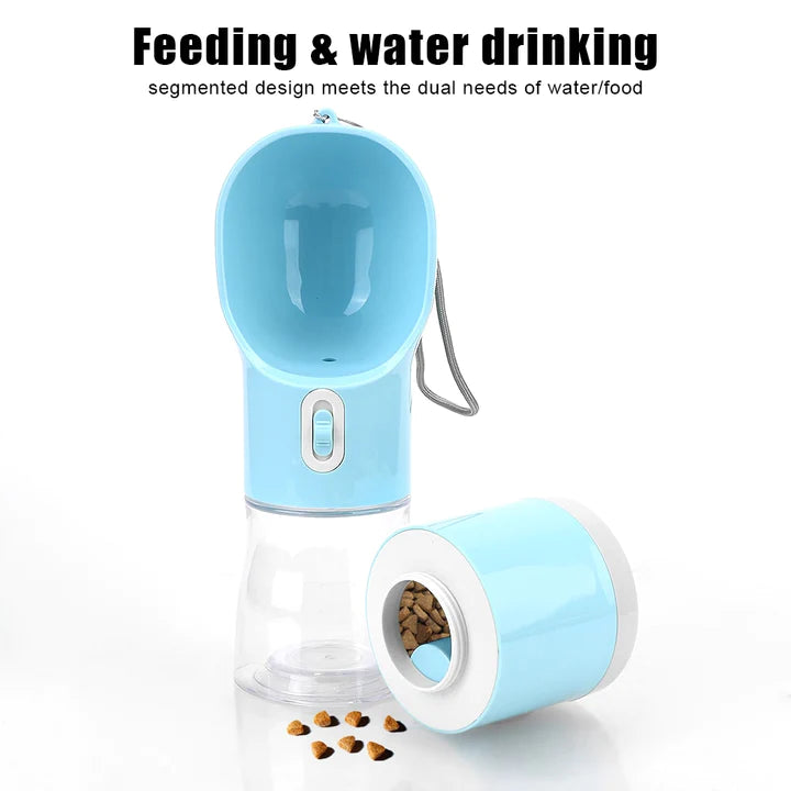 TRAVEL PET WATER & TREAT BOTTLE