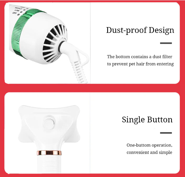 2-IN-1 PET HAIR DRYER BRUSH