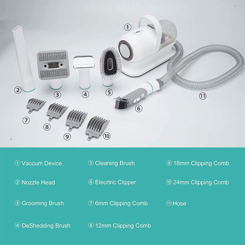 6 IN 1 PET GROOMING VACUUM KIT