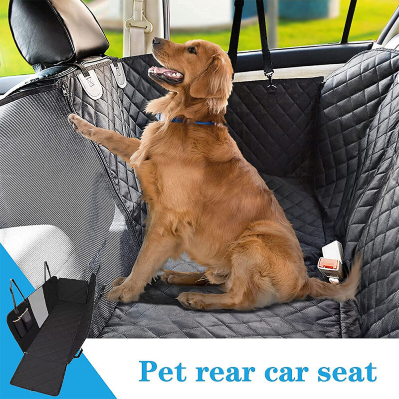 WATERPROOF PET CAR SEAT COVER WITH MESH WINDOW + FREE BUCKLE LEASH