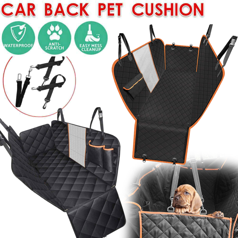 WATERPROOF PET CAR SEAT COVER WITHOUT MESH WINDOW + FREE BUCKLE LEASH