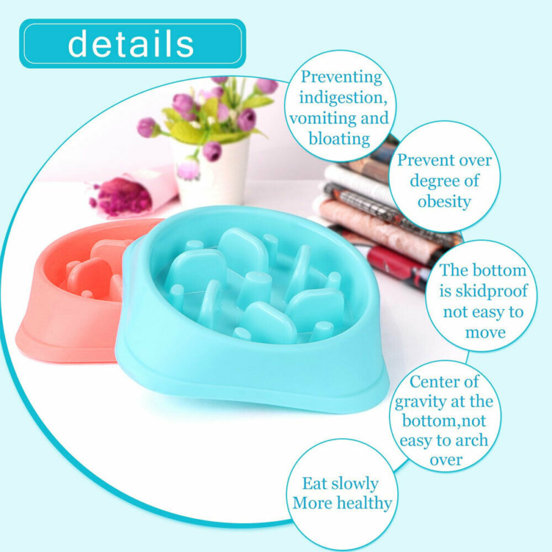 PETS SLOW FEEDER DOG BOWL