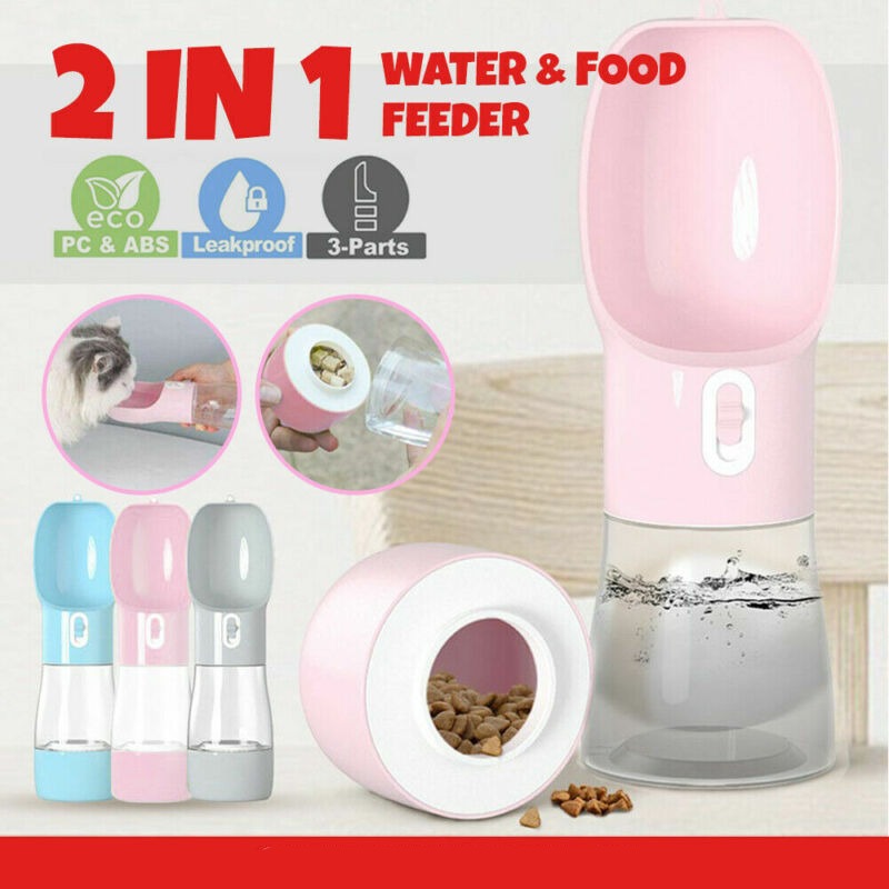 TRAVEL PET WATER & TREAT BOTTLE