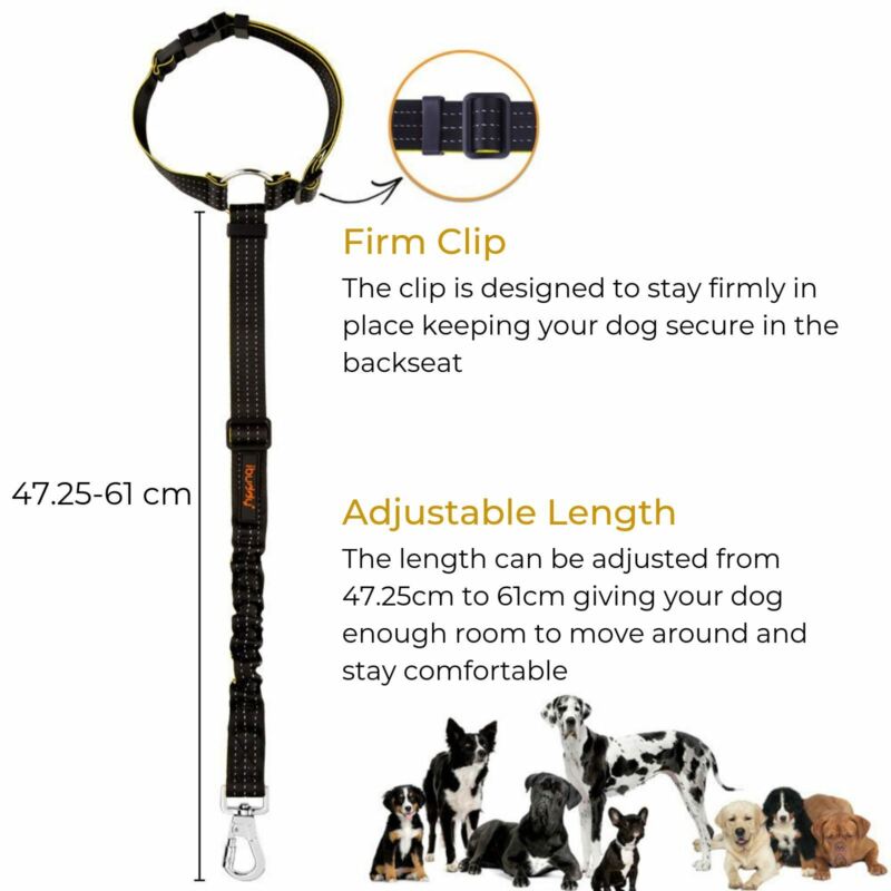 DOG SEAT BELT FOR CARS, HEADREST RESTRAINT