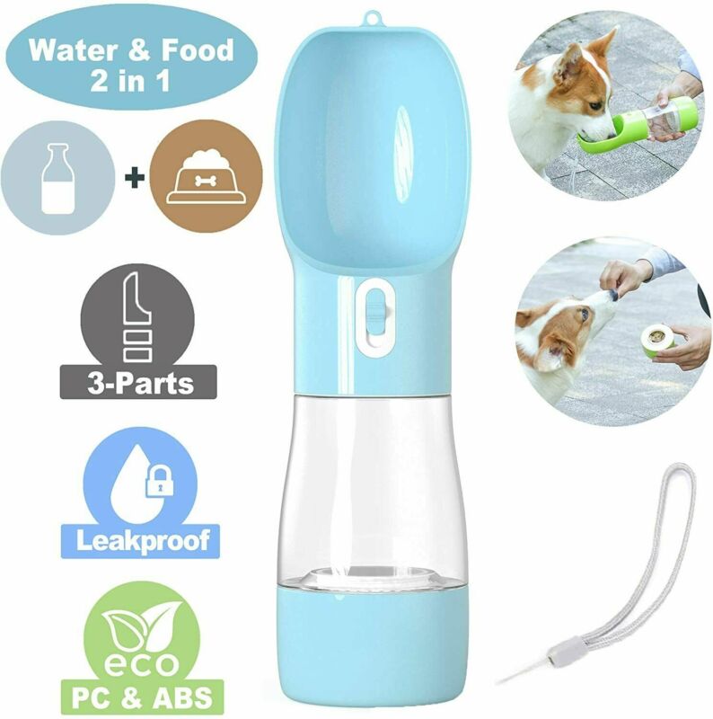 TRAVEL PET WATER & TREAT BOTTLE